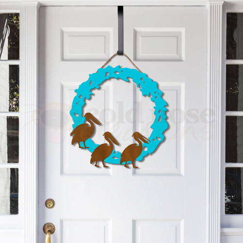 Pelican Trio Blue Water Splash Metal Wreath-se-rt-main