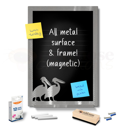 Pelican Pair Metal Chalkboard Set - large size