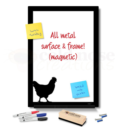 Chicken Metal Whiteboard Set - large size