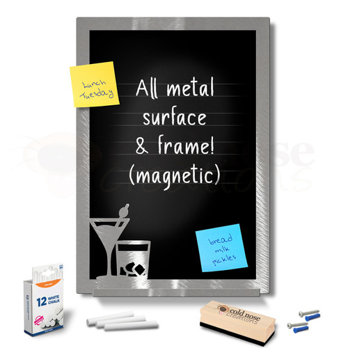Cocktails Metal Chalkboard Set - large size