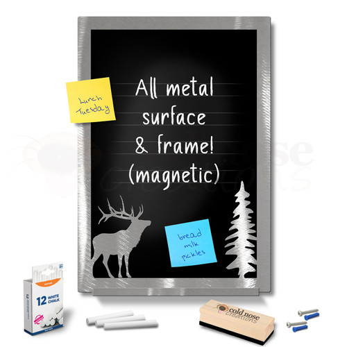 Elk Scene Metal Chalkboard Set - large size