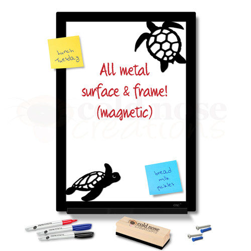 Sea Turtles Metal Whiteboard Set - large size