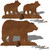 36in Wide Bear Family 3 Piece Wildlife Decor Rust Metal Sturdy Outdoor Yard Art Lawn Statue Sculpture Set- Made in USA