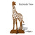 44in Tall Giraffe Wildlife Decor Rust Metal Sturdy Outdoor Yard Art Lawn Statue Sculpture - Made in USA