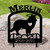 Custom Made Shetland Sheepdog Pet Memorial - 16in W Sturdy Upright Metal - Satin Black with Block Lettering