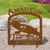 Custom Made Iguana Pet Memorial - 16in W Sturdy Upright Metal - Rust Patina with Block Lettering