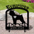 Custom Made Brussels Griffon Pet Memorial - 16in W Sturdy Upright Metal - Satin Black with Block Lettering