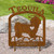 Custom Made Shih-tzu Pet Memorial - 16in W Sturdy Upright Metal - Rust Patina with Block Lettering