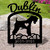 Custom Made Soft-coated Wheaten Terrier Pet Memorial - 16in W Sturdy Upright Metal - Satin Black with Script Lettering