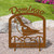 Custom Made Monk Parakeet Pet Memorial - 16in W Sturdy Upright Metal - Rust Patina with Script Lettering