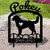 Custom Made Nova Scotia Duck Trolling Retriever Pet Memorial - 16in W Sturdy Upright Metal - Satin Black with Script Lettering