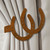 Western Decor Horseshoes Design Curtain Tie Back Hooks - Rust Patina Right Side