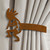 Southwest Decor Kokopelli Design Curtain Tie Back Hooks - Rust Patina Left Side Southwest Decor Kokopelli Design Curtain Tie Back Hooks - Rust Patina Left Side