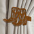 Western Decor Boots Design Curtain Tie Back Hooks - Rust Patina Left Side