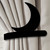 Celestial Decor Moon Design Curtain Tie Back Hooks - Satin Black Right Side