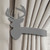 Lodge Decor Deer Bust Design Curtain Tie Back Hooks - Unpainted Primer Left Side Lodge Decor Deer Bust Design Curtain Tie Back Hooks - Unpainted Primer Left Side