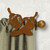 Southwest Decor Chilies Design Custom Size Curtain Rod Holders - Rust Patina Right Side