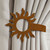 Celestial Decor Sun Design Curtain Tie Back Hooks - Rust Patina Left Side Celestial Decor Sun Design Curtain Tie Back Hooks - Rust Patina Left Side