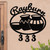 Custom Southwest Decor Ancient Pots Name and Address Oval Outdoor Wall Sign - satin black with script font