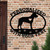 Custom Dog Theme Dogo Argentino Custom Text Oval Outdoor Wall Sign - satin black