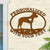 Custom Dog Theme Dogo Argentino Custom Text Oval Outdoor Wall Sign - rust patina