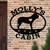 Custom Dog Theme Dogues De Bordeaux Custom Text Oval Outdoor Wall Sign - satin black