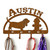 Basset Hound Personalized Leash Organizer Wall Hooks- Choose Color or Paint it Yourself - hydrant block rust