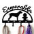 Cane Corso Personalized Leash Organizer Wall Hooks- Choose Color or Paint it Yourself - hydrant script black