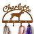 Cane Corso Personalized Leash Organizer Wall Hooks- Choose Color or Paint it Yourself - dog script rust