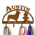 Pembroke Welsh Corgi Personalized Leash Organizer Wall Hooks- Choose Color or Paint it Yourself - hydrant block rust