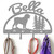Rottweiler Personalized Leash Organizer Wall Hooks- Choose Color or Paint it Yourself - trees script primer