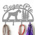 Giant Schnauzer Personalized Leash Organizer Wall Hooks- Choose Color or Paint it Yourself - trees script primer