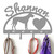 Rhodesian Ridgeback Personalized Leash Organizer Wall Hooks- Choose Color or Paint it Yourself - heart script primer