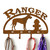 Rhodesian Ridgeback Personalized Leash Organizer Wall Hooks- Choose Color or Paint it Yourself - hydrant block rust