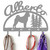 Sharpei Personalized Leash Organizer Wall Hooks- Choose Color or Paint it Yourself - trees script primer