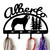 Saint Bernard Personalized Leash Organizer Wall Hooks- Choose Color or Paint it Yourself - trees script black