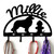 Great Pyrenees Personalized Leash Organizer Wall Hooks- Choose Color or Paint it Yourself - hydrant script black