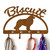 Great Pyrenees Personalized Leash Organizer Wall Hooks- Choose Color or Paint it Yourself - dog script rust