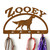 Irish Setter Personalized Leash Organizer Wall Hooks- Choose Color or Paint it Yourself - dog block rust
