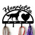 Irish Setter Personalized Leash Organizer Wall Hooks- Choose Color or Paint it Yourself - heart script black