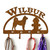 Akita Personalized Leash Organizer Wall Hooks- Choose Color or Paint it Yourself - hydrant block rust