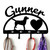 Labrador Retriever Personalized Leash Organizer Wall Hooks- Choose Color or Paint it Yourself - heart script black