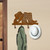 Western Decor Boots and Hat Solid Metal Decorative Wall Hooks - 18in W with 4 Hooks in Rust