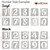Dog Prints Bouvier Des Flanders House Number Tiles Font Examples