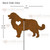 Leonberger Heart Silhouette 12in Wide Pirouette Yard or Garden Stake