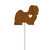 Havanese Heart Silhouette 12in Wide Pirouette Yard or Garden Stake