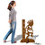 Kokopelli 36-inch Snowfall Gauge Rust Metal Yard Sculpture - Outdoor Lawn Art