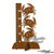 Crabs 36-inch Snowfall Gauge Rust Metal Yard Sculpture - Outdoor Lawn Art