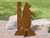 Standing Bear 36-inch Snowfall Gauge Rust Metal Yard Sculpture - Outdoor Lawn Art
