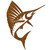 Big 42-inch Sailfish: Rust Metal Outdoor Wall Art - Coastal Decor